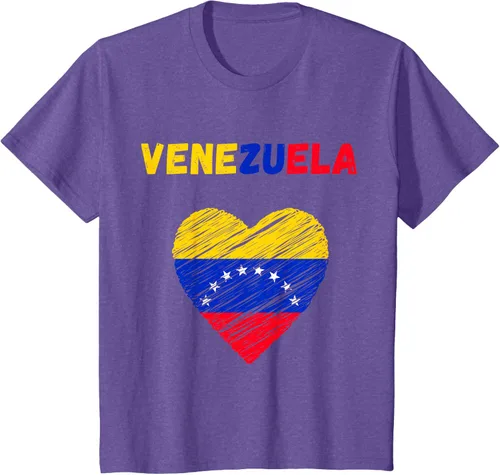 Miniatura 68 de Camiseta con la bandera venezolana con corazón de Venezuela, Negro