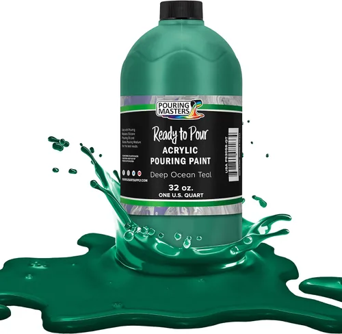 Miniatura 14 de POURING MASTERS Pintura Acrílica Roja Carmesí Lista para Verter - Premium de 8 Onzas Premezclada a Base de Agua - para Lienzo, Madera, Papel, Rojo
