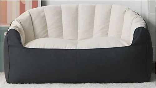 Miniatura 10 de (Sin relleno) Puf sin frijoles para adultos, sofá de dos asientos, tumbona, muebles para interiores y exteriores, color beige