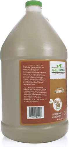 Miniatura 2 de Green Groom Champú para perros con aceite de argán, 1 galón, vitamina E y antioxidante rico, restaura el brillo, hidratante, ingredientes naturales