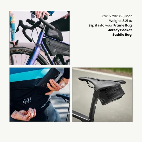 Miniatura 4 de Kit de reparación de pinchazos de neumáticos sin cámara - para neumáticos de bicicleta de carretera y montaña - herramienta de inserción funciona