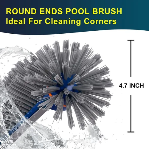 Miniatura 2 de POOLAZA Cepillo de piscina de 360 grados, cabezal de cepillo de piscina resistente de 17.5 pulgadas para piscinas enterradas/piscinas sobre el Azul