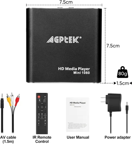Miniatura 12 de AGPtek Reproductor multimedia HDMI.), HA0053B