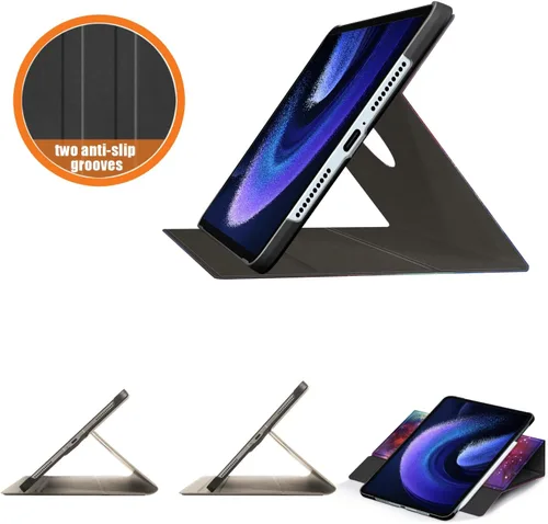 Miniatura 5 de Funda compatible con tablet Xiaomi Pad 6 de 11.0 pulgadas lanzada 2023 con soporte multiángulo para tableta Mi Pad 6 Pro giratoria ajustable