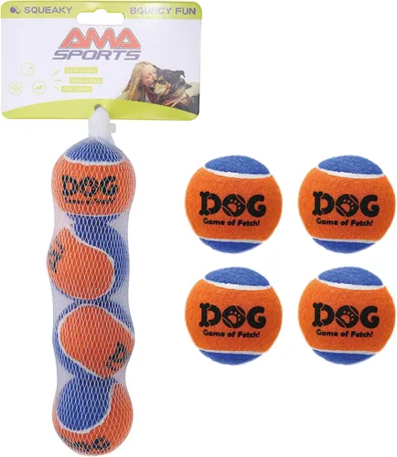 Miniatura 13 de AMA SPORT Pelotas de tenis chirriantes para perros de 2.0 pulgadas, pelotas de tenis para perros pequeños para lanzar y buscar, juguetes