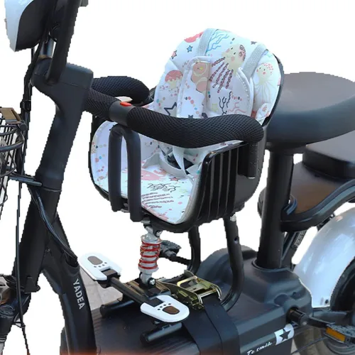 Miniatura 7 de Asiento de bicicleta para niños, asiento de bicicleta para niños, asiento de bicicleta desmontable para niños, asiento para niños con barandilla