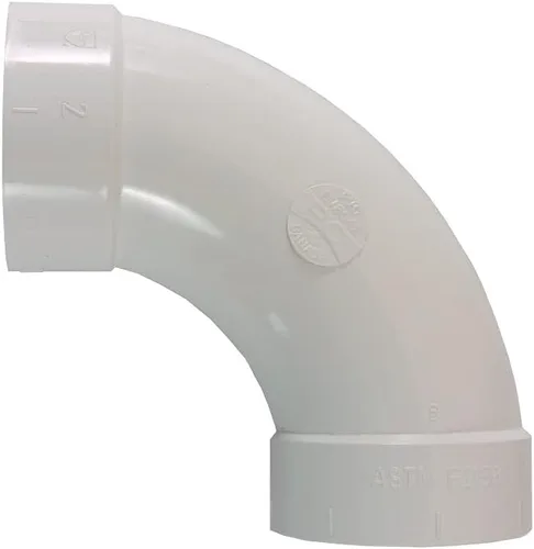 Miniatura 2 de Pieza de repuesto NUEVO Paquete de 6 Codo de barrido de PVC de 2 "de PVC de 90 grados de largo usado