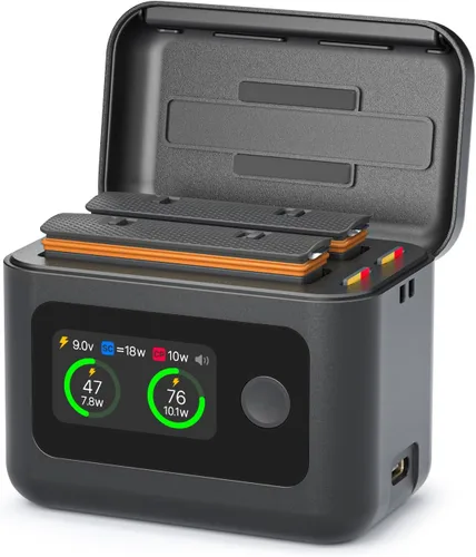 Cargador de batería rápido para Insta360 X4 Air (no para X4), concentrador de cargador bidireccional inteligente de 27 W con pantalla LCD, muestra