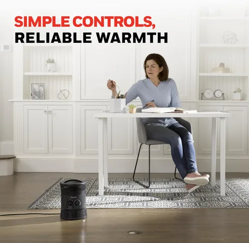 Miniatura 7 de Honeywell HHF360V - Calentador forzado de ventilador envolvente de 360 grados con salida de calor envolvente, calentador portátil de eficiencia