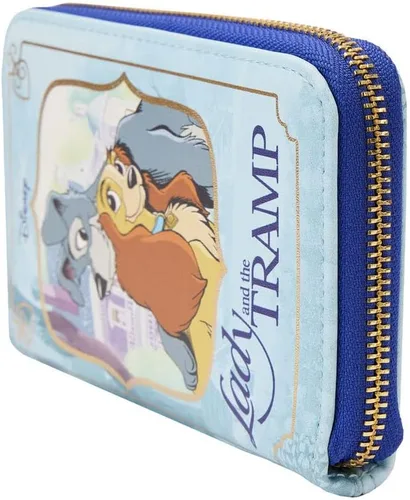 Miniatura 4 de Loungefly Disney Lady and the Tramp Classic Book Wallet, Varios colores, Cremallera alrededor