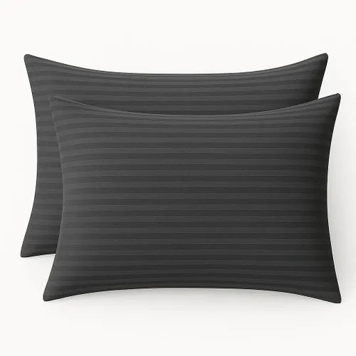 Miniatura 33 de COTTON STICH™ Juego de 2 fundas de almohada para niños pequeños de 14 x 20 pulgadas, 100% algodón de 600 hilos, fundas de almohada suaves y Azul