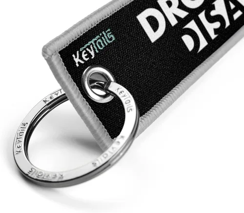 Miniatura 4 de KEYTAILS Llaveros, Etiqueta de Llave de Calidad Premium para Motocicleta, Automóvil, Scooter, ATV, UTV [Drop A Gear & Disappear] Gris