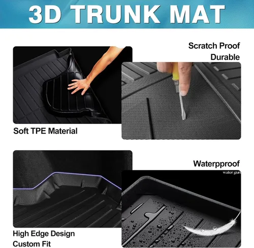 Miniatura 5 de IKABEVEM Alfombrillas compatibles con Toyota Camry 2018-2024 (no compatibles con modelos híbridos o AWD) – Forros de suelo de TPE de 1ª y 2ª fila