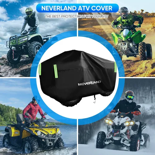 Miniatura 7 de NEVERLAND Funda para ATV Tela Oxford 300D Compatible con Polaris Sportsman Yamaha Grizzly Honda Kawasaki con Correas Reflectantes de Almacenamiento