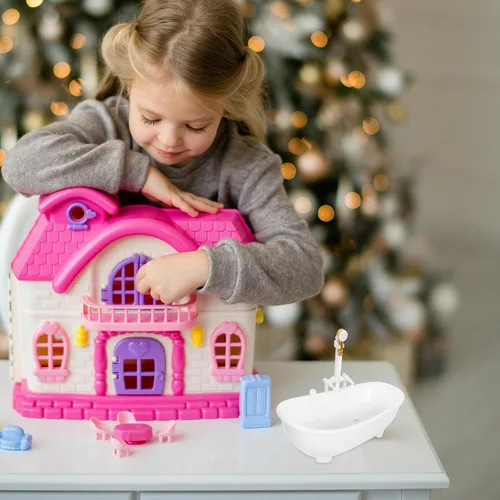 Miniatura 2 de Toyvian Bañera eléctrica de pulverización de agua Piscina con pulverizador sin batería para muñeca (blanco)