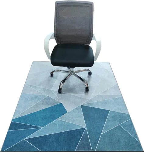 Tapete para silla de oficina para suelo de madera dura, 48 x 60 pulgadas, tapete de oficina con ruedas de alta calidad premium, tapete Gris azulado