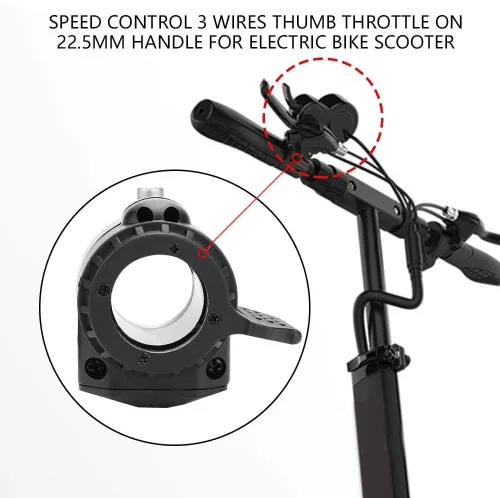 Miniatura 7 de Acelerador de pulgar, control de velocidad de acelerador de pulgar de 3 alambres para scooter eléctrico (derecha), acelerador de pulgar de 3 pines