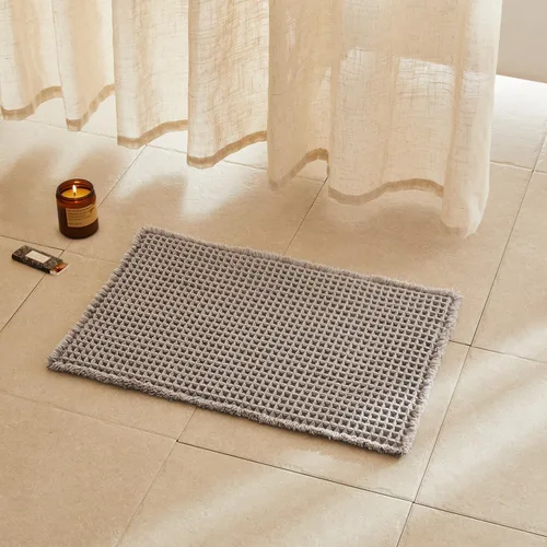 Miniatura 21 de TYUU Tapete de baño estilo gofre, tapete de baño bohemio, antideslizante, lavable, súper absorbente, de secado rápido, bonito tapete de baño