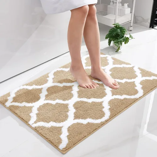 Miniatura 33 de OLANLY Alfombras de baño de 24 x 16 pulgadas, microfibra suave y absorbente, antideslizante y peluda, lavable a máquina, tapetes para el suelo