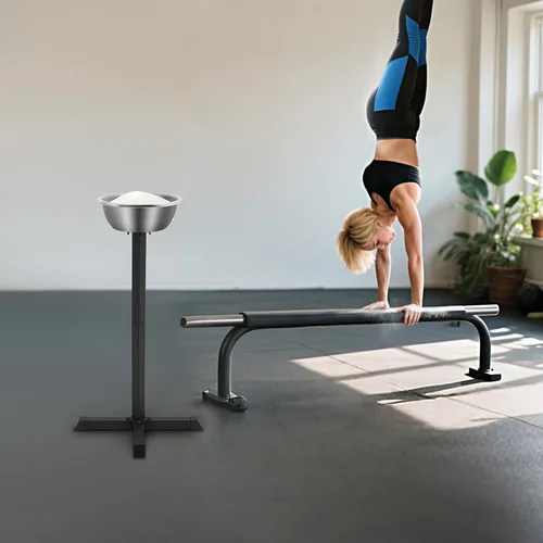 Miniatura 3 de Soporte de tiza portátil para gimnasio, 21.6 x 21.6 x 42.3 pulgadas, soporte independiente con tazón, para profesores de educación física, atleta