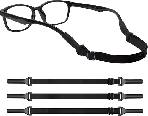 Correas ajustables para gafas, correas antideslizantes ajustables para lentes de sol para hombres y mujeres, lentes de miopía o presbicia, color
