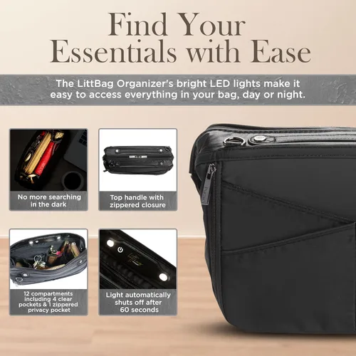 Miniatura 2 de Organizador de bolsos Littbag con LED patentado y apagado automático de 60 segundos - Presentado en las Cosas Favoritas de Oprah – Organizador