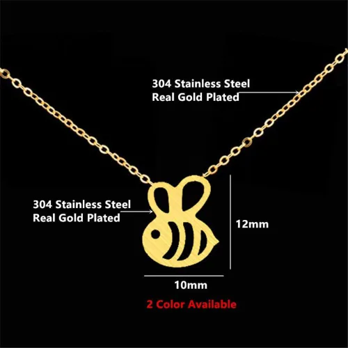 Miniatura 5 de TPS 2023 - Collar de abejas, con forma de bonito dije de insecto, collar largo para mujeres y niñas