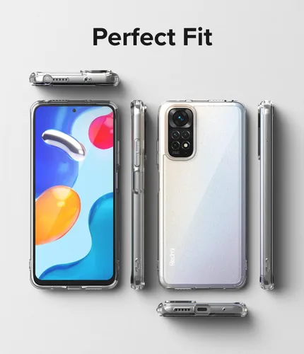 Miniatura 7 de Ringke Fusion - Funda compatible con Redmi Note 11/11S 4G (6.43 pulgadas), parte trasera dura transparente a prueba de golpes, funda protectora