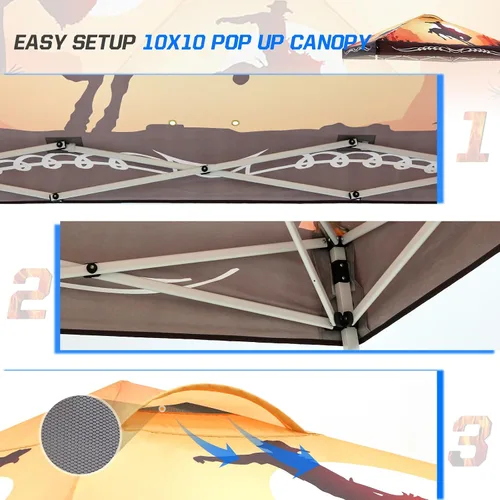 Miniatura 312 de EAGLE PEAK Tienda de campaña desplegable con bolsa de transporte con ruedas, 8 estacas, 4 cuerdas, 4 bolsas de peso, toldo de tienda de campaña