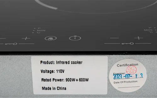 Miniatura 7 de Estufa eléctrica de 2 quemadores - Placa de cocina portátil de 20 pulgadas con pantalla LED, bloqueo de seguridad para niños y temporizador, cocina