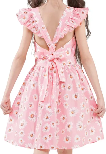 Miniatura 112 de Vestido de verano para niña, de algodón, con diseño floral