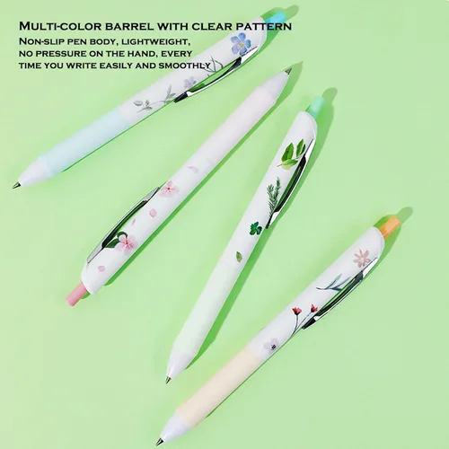 Miniatura 5 de DUNBONG Bolígrafos de gel a base de agua, punta fina de 0.020 in, tinta negra, bolígrafo de tinta de gel, paquete de 4 (multicolor)
