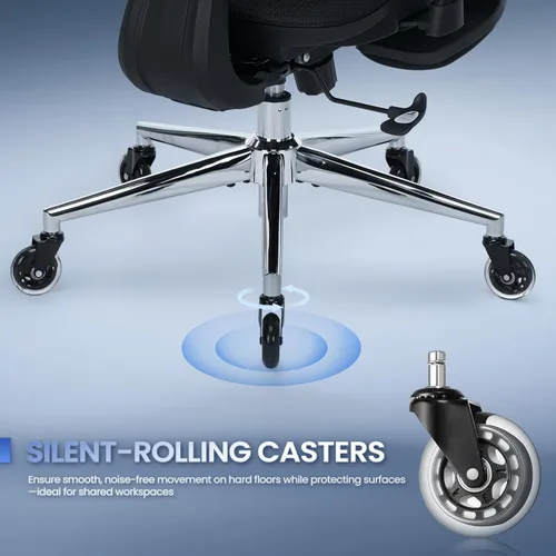 Miniatura 6 de MALOL Silla de oficina ergonómica, silla de computadora de malla con respaldo alto y reposacabezas ajustables y brazos 3D, altura del respaldo