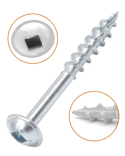 Miniatura 4 de IMSCREWS Tornillos de agujero de bolsillo #8 de 1-1/2 pulgadas, 50 unidades, tornillos de madera de cabeza cuadrada de arandela, rosca gruesa