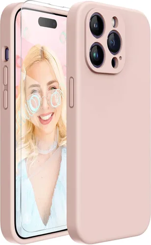 Miniatura 132 de Miracase Funda diseñada para iPhone 13, con protector de pantalla de vidrio templado, forro de microfibra suave antiarañazos, funda de goma