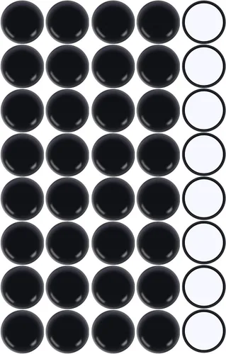 Miniatura 17 de Ezprotekt Paquete de 40 deslizadores de muebles autoadhesivos para alfombras, almohadillas redondas autoadhesivas de 1-1/8 pulgadas, almohadillas