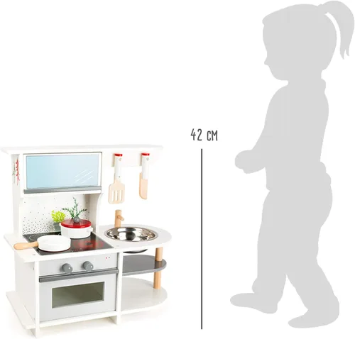 Miniatura 6 de Small Foot Wooden Toys - Cocina de juego para niños con rango, horno, fregadero de cocina y accesorios diseñados para niños a partir de 3 años