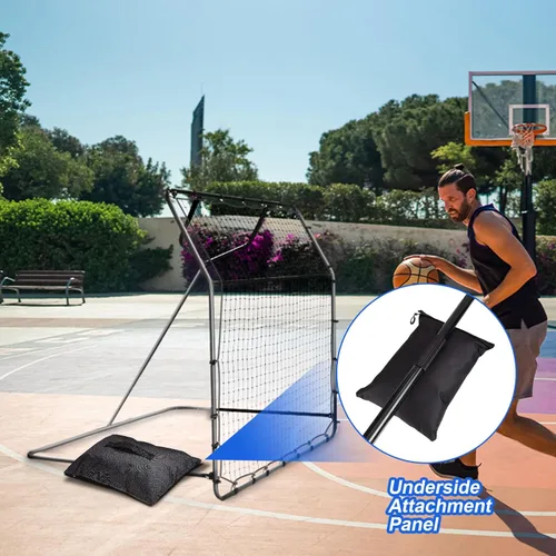 Miniatura 5 de Arrowbash Juego de 10 bolsas de arena de red de anclaje y 20 bolsas de polietileno para deportes de arena, anclajes con peso para redes de béisbol