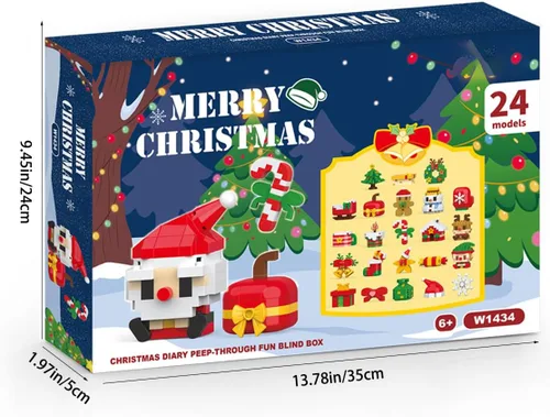Miniatura 4 de Christmas Advent Calendar 2026 Building Sets Compatible with Lego Christmas 24 Days Countdown Gifts 24 Packs Christmas Model Building Micro Blocks
