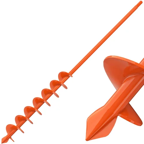 Miniatura 17 de Insaga Broca de taladro de 1.6 x 9 pulgadas para plantar, taladro de tierra en espiral de 0.098 in de grosor para excavador de agujeros de poste