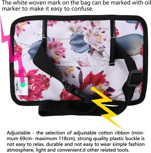 Miniatura 3 de Bolsa de botella de masaje - Funda para terapeuta para loción y aceite, color flor (9d3KD-Hua)