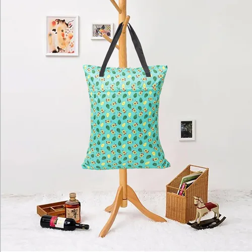 Miniatura 5 de ALVA ALVABABY - Paquete de 2 pañales grandes de tela impermeable para colgar en seco y húmedo, con bolsillos dobles con cremallera, 25 x 18 pulgadas