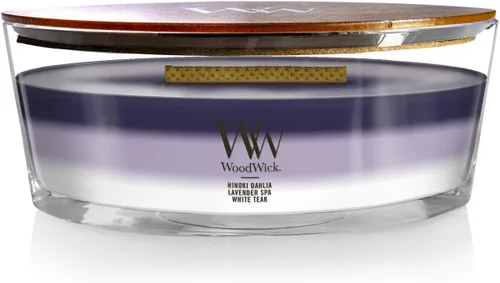 Miniatura 10 de WoodWick Vela mediana de reloj de arena Oceanic Mezcla de soja premium Mecha de madera agrietada Fabricado en Estados Unidos 9.7 onzas