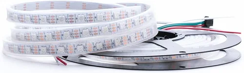 Miniatura 7 de WS2812B Tira de luz LED direccionable individual 100Pixels/m SMD 5050 RGB Pixel Strip DC5V (3.2FT 100LEDS no impermeable, PCB blanco)
