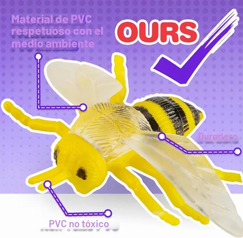 Miniatura 4 de 60 piezas de mini juguetes de insectos con caja de regalo, figura de insectos de plástico para niños, decoración de fiesta temática de insectos