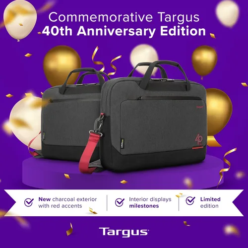 Miniatura 6 de Targus Maletín EcoSmart Cypress para el 40 aniversario, se adapta a portátiles de hasta 15.6 pulgadas, mochila ecológica hecha de 21 botellas de PET