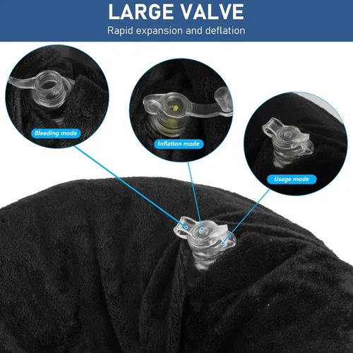 Miniatura 5 de Almohadas de viaje rellenas de aire para dormir, soporte de cuello de avión, almohada de viaje inflable, almohada cervical de viaje para almohada