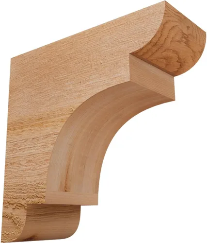 Miniatura 65 de Ekena Millwork COR04X12X12NEB00RWR 4 pulgadas de ancho x 12 pulgadas de profundidad x 12 pulgadas de alto New Brighton Rough Sawn Corbel, cedro rojo