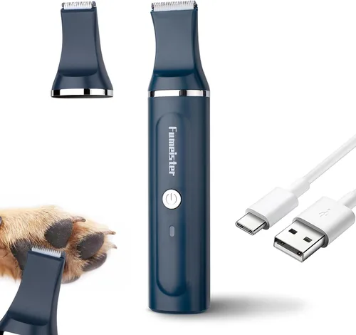 Cortapelos para perros para aseo, recortadora de pelo de perro inalámbrica impermeable con carga tipo C, bajo ruido para recortar áreas específicas