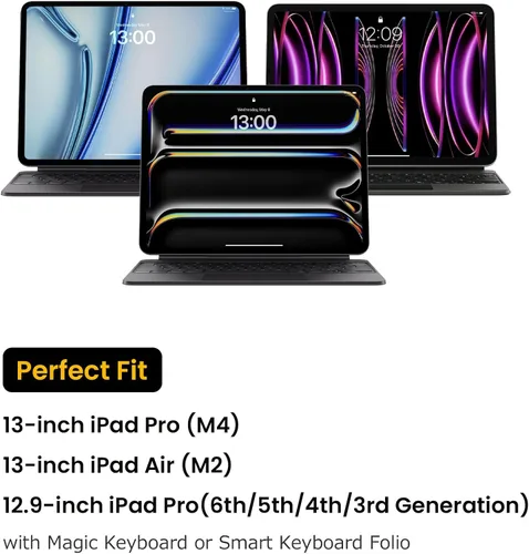 Miniatura 6 de tomtoc Funda tipo cartera para iPad Pro M5/M4 de 13 pulgadas, iPad Air M3/M2 2025-2024, iPad Pro M2/M1 de 12.9 pulgadas, funda protectora